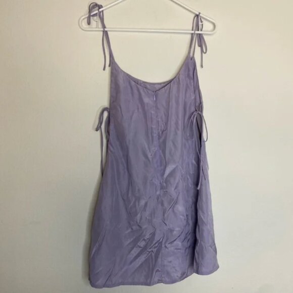 Superdown - Tanea Side Tie Mini Satin Dress - Small - Picture 4 of 5